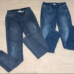 2 pair girls Justice Jeans size 12